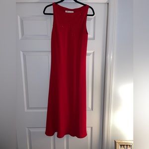 Jones New York Red Sleeveless Dress